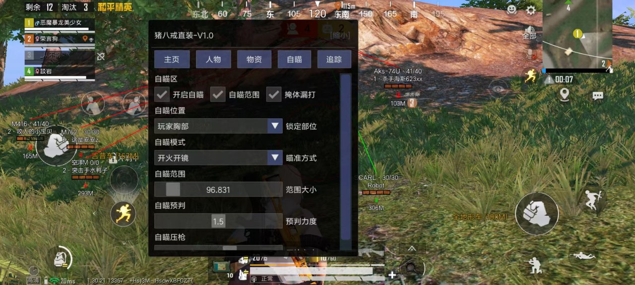 和平精英「青蛙直装」辅助，支持地铁
